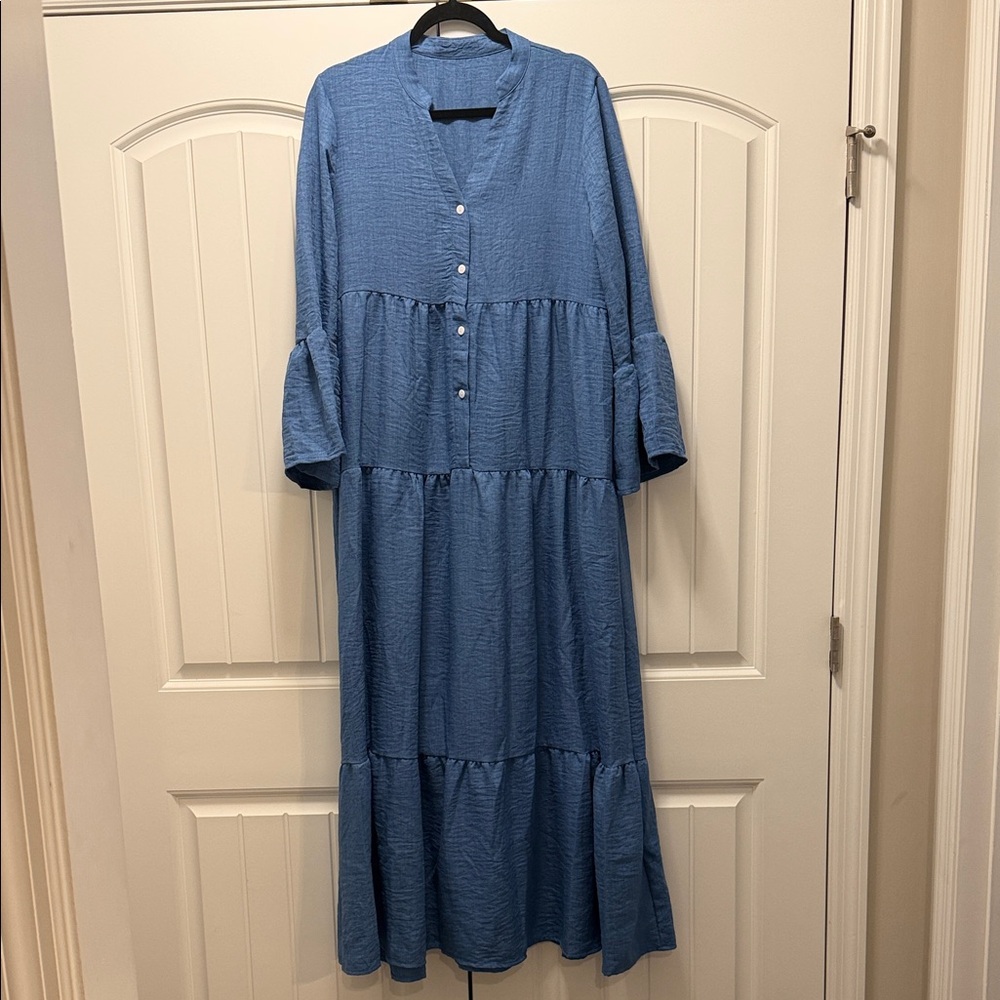 BButton-Down Maxi Dress Tall Large